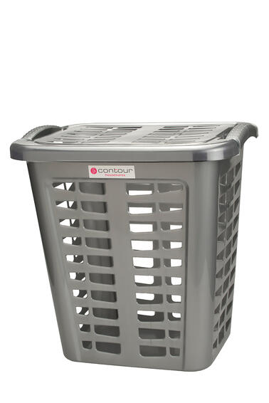 Mega Bin Laundry Basket Silver 