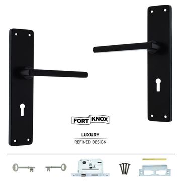 3l lockset royal sq matt black