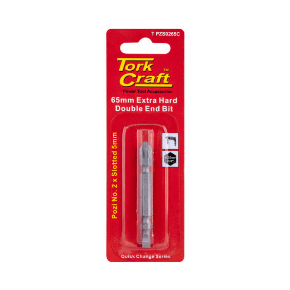 Screwdriver bit D/End Pz2x5mm Sl.65mm TORKCRAFT