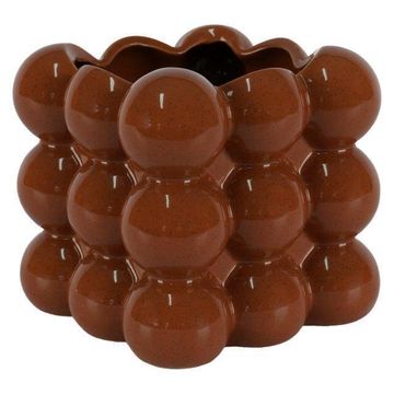 Square chocolate bubble vase 'yvr19 13x13cm