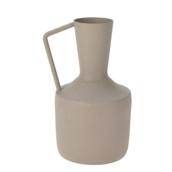 Levi sandblast iron vase grey 9x9x17cm