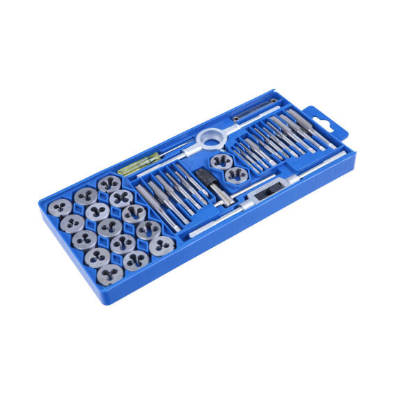 Set of 39 tap and die in a plastic case