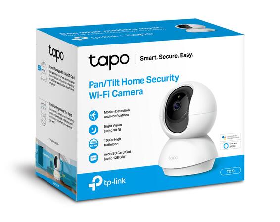 TP Link Tapo TC70 1080p Pan/Tilt Home Security WiFi Camera 