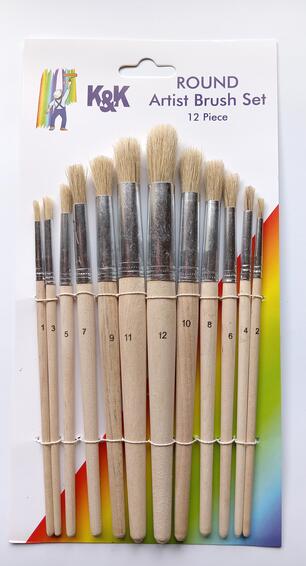 Artist Brush Set Round 12 Piece