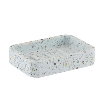 Terrazzo soap dish white