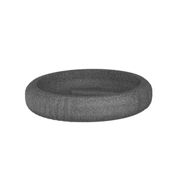 Ribbed soap dish grey