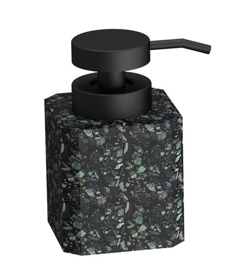 Terrazzo soap dispenser black 