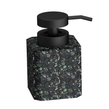 Terrazzo soap dispenser black 