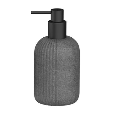 Ribbed soap dispenser grey