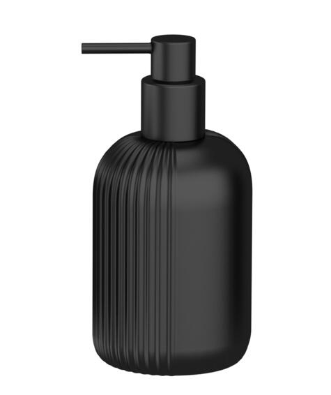 Ribbed soap dispenser black