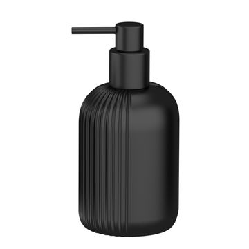 Ribbed soap dispenser black