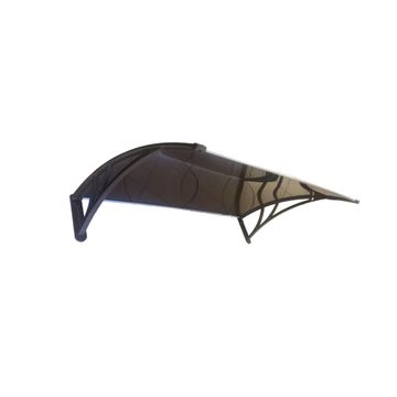Awning Acrylic Bronze with Bronze PVC Brackets-w1500xh1000mm