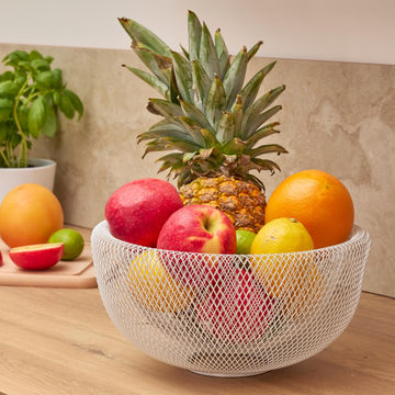 DELINIA SCANDI FRUIT & VEG BASKET  WHITE