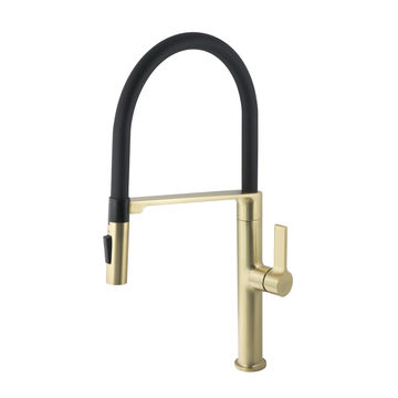 BIJIOU AVRE PULL OUT SINK MIXER BLK GLD