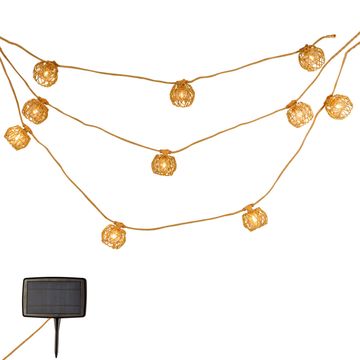 Solar garland deco 10 bulbs abs ww