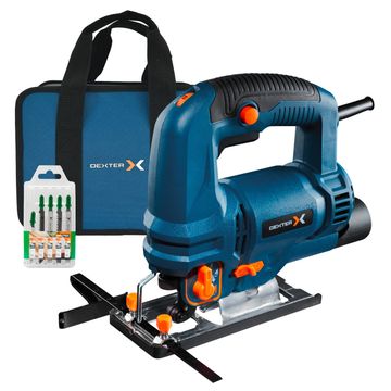 DEXTER 750W JIGSAW WITH ACCESSORIES IN A TEXTILE BAG