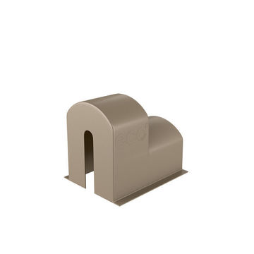 Eco pump cover steppedped tall rounded beige