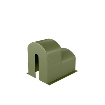 Eco pump cover steppedped tall rounded olive