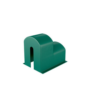 Eco pump cover steppedped tall rounded green