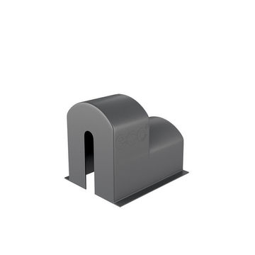 Eco pump cover stepped tall rounded grey