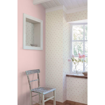 Wallpaper non-woven floral pink & beige 10.05m