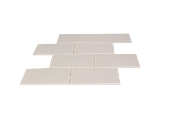 Mosaic Glass Tile Metro White 300x300mm