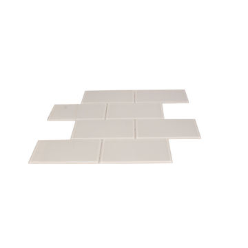 Mosaic Glass Tile Metro White 300x300mm