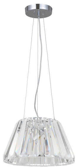 pendant light E27 3x60w metal crystal chrome