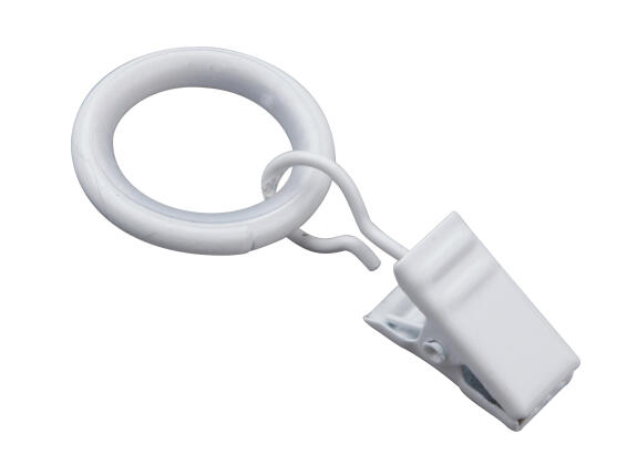 Inspire curtain rod rings with clips  white x10