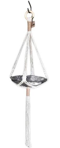 SINGLE MACRAME PLANT HANGER NATURAL WITH JUTE FINISH