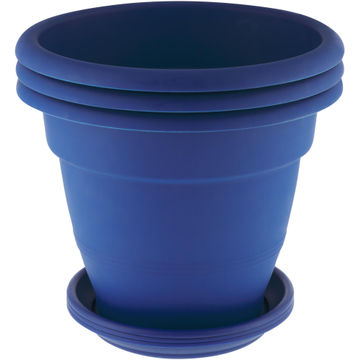 Addis venus pot&saucer26cmx3 netting navy blue