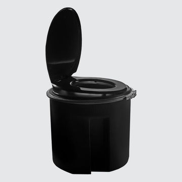 CHEMICAL TOILET AND SEAT BLACK