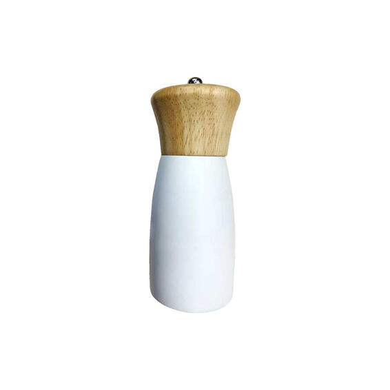 Consol salt/papper wooden grinder white and wood 15cmx5cm