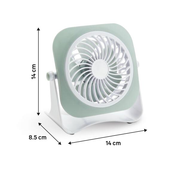 Equation Mini USB Fan  white & Laguna 14cm 3W
