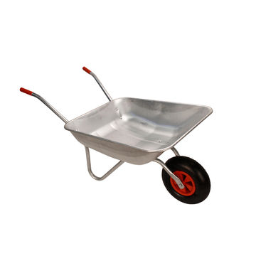 Galvanized Steel Wheelbarrow 80L L130cmxW61cmxD62cm