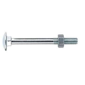 Carraige bolts and nuts zinc plated 6.0x60mm 4pc standers