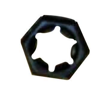 Hexagon nuts one-way zinc plated 6mm 6pc standers