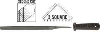 File AFILE three squares 2nd cut 150mm