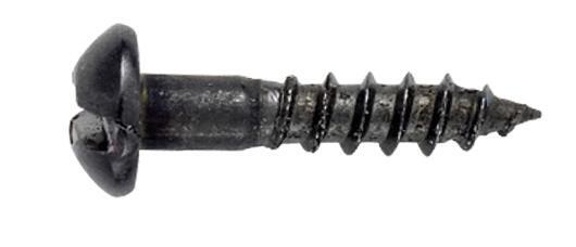 Wood screws round slotted black 4x40mm 10pc standers
