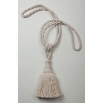 1pc tassel cotton tieback off white