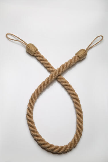 Jute rope tieback jute
