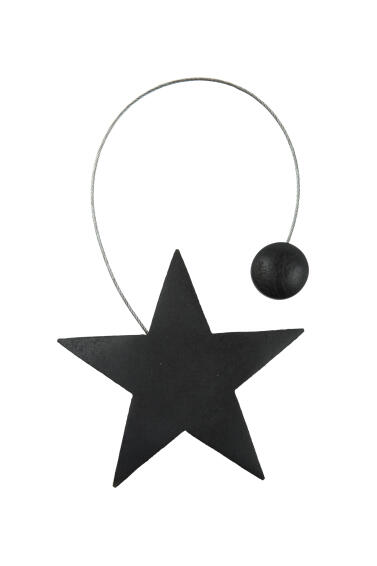 Curtain Tie Back Magnetic Star Anthracite