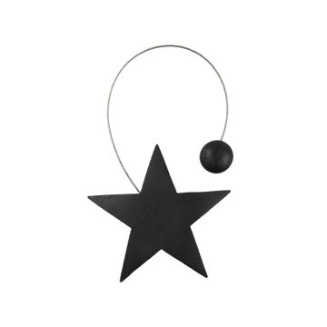 Curtain Tie Back Magnetic Star Anthracite