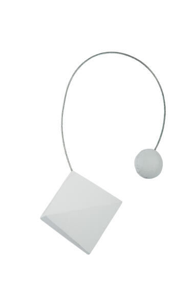 Curtain Tie Back Magnetic 3D Square White