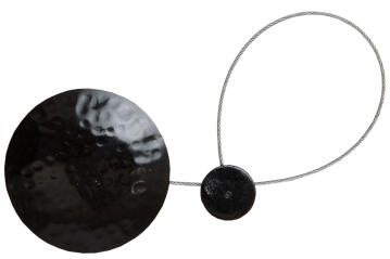 Curtain Tie Back Magnetic Black Disc