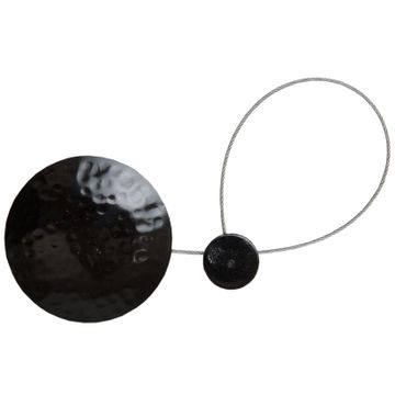Curtain Tie Back Magnetic Black Disc