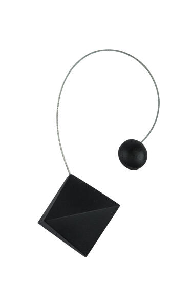 Curtain Tie Back Magnetic 3D Square Anthracite