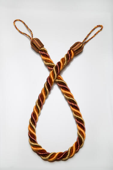 Curtain Tie Back Orange,Gold & Copper Rope