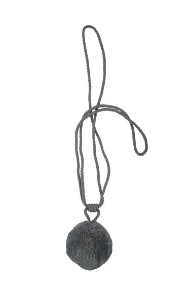 Cotton pom-pom tieback grey