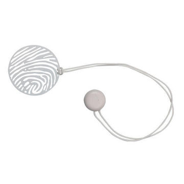 Curtain Tie Back Magnetic Zebra White